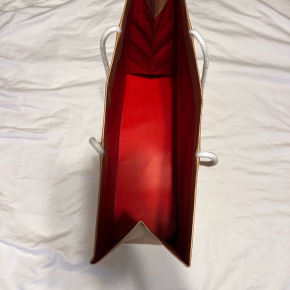 Christian Louboutin Brown Paper Shopping Tote with White Logo - Picture 2 of 5